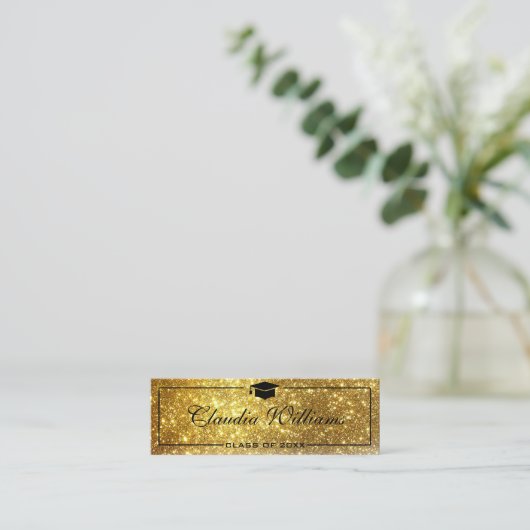 Kaart naam afstuderen . Elegant Classic Insert Kaa Contactkaartje (Staand voorkant)