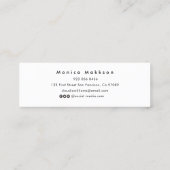 Kaart naam afstuderen . Elegant Classic Insert Kaa Contactkaartje (Achterkant)