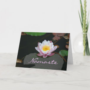 Kaart, "Namaste-Pink Lotus" Kaart