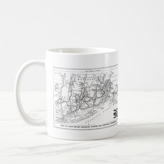kaart New Haven Railroad 1956 Koffiemok (Links)