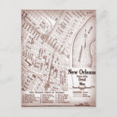 kaart New Orleans in het centrum van 1920 (Voorkant)