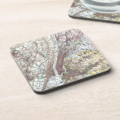 Kaart: New York Area, 1906 Bier Onderzetter (Linkerzijde)