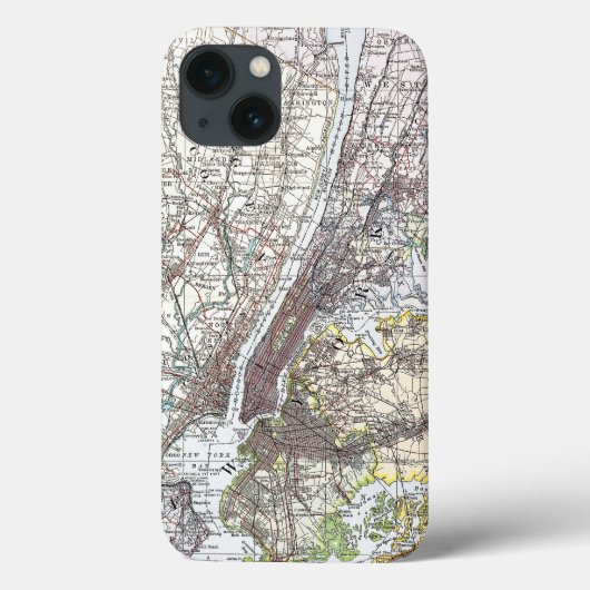 Kaart: New York Area, 1906 Case-Mate iPhone Case (Achterkant)