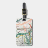 Kaart: Noord-Amerika, 1742 Bagagelabel (Voorkant verticaal)