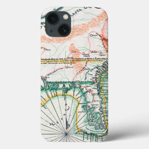 Kaart: Noord-Amerika, 1742 iPhone 13 Hoesje