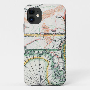 Kaart: Noord-Amerika, 1742 iPhone 11 Hoesje