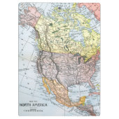 KAART: NOORD-AMERIKA, 1890 KLEMBORD (Achterkant)