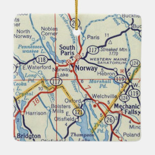  kaart Noorwegen Maine Keramisch Ornament