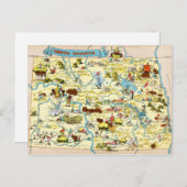  kaart North Dakota Funny (Voorkant / Achterkant)