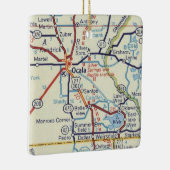  kaart Ocala FL Keramisch Ornament (Rechts)
