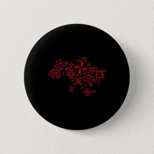Kaart Oekraïne - Borduurwerk - Oekraïense Borduur Ronde Button 5,7 Cm