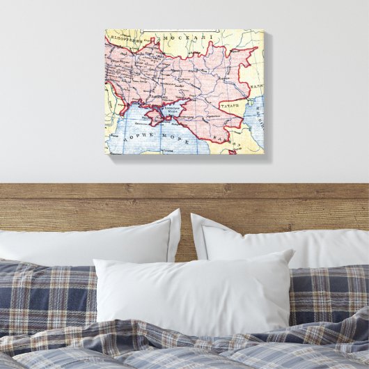 KAART: OEKRAÏNE, c1906 Canvas Afdruk (Insitu (Slaapkamer))