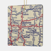 kaart Oklahoma City Keramisch Ornament (Links)