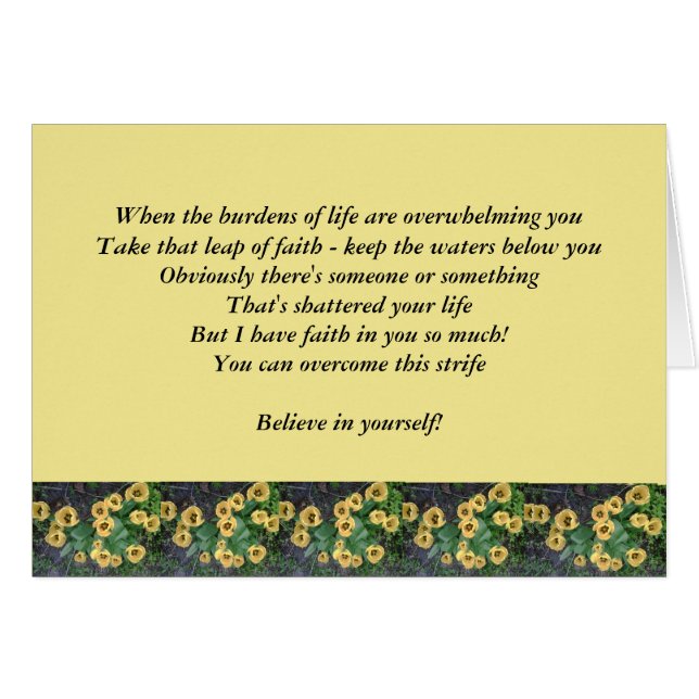 Kaart om aan te moedigen (Voorkant Horizontaal)