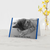 Kaart om Beterschap te Wensen met Treurig Kittens (Gele Bloem)