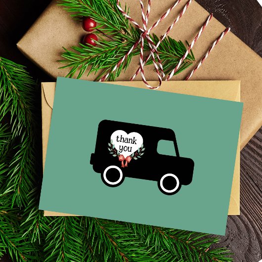 Kaart om bezorging te bedanken