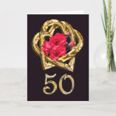 Kaart om gouden bruiloft te feliciteren (Voorkant)