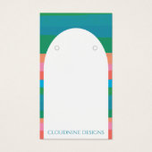 Kaart om sieraden te etaleren met gewelfde strepen (Voorkant)