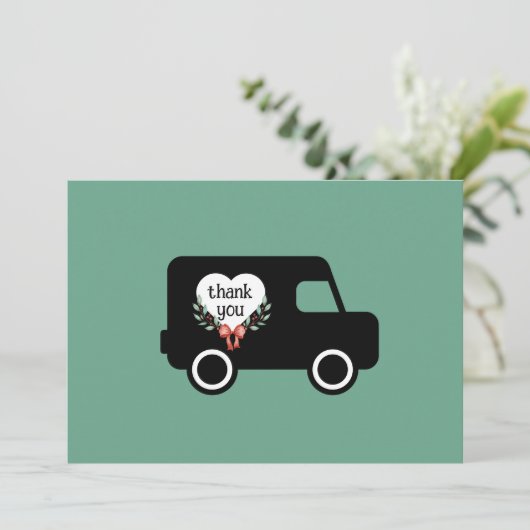 Kaart om te bedanken voor bezorging per post (Staand voorkant)