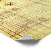  kaart, oorspronkelijke indeling - Philadelphia (1 Poster (Hoek)