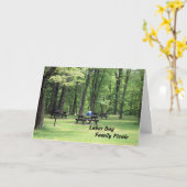 Kaart op de werkdag picknick (Gele Bloem)