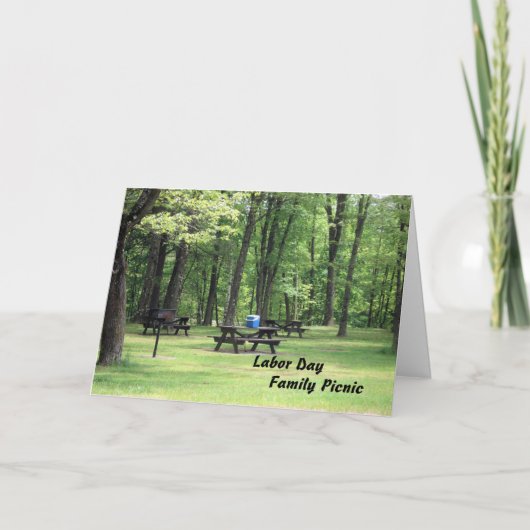 Kaart op de werkdag picknick (Voorkant)