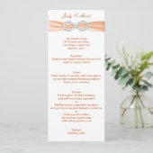 Kaart Oranje Diamond Infinity Wedding Menu (Staand voorkant)