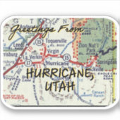  kaart orkaan Utah Sticker (Voorkant)