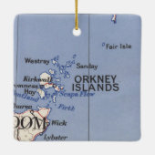 kaart Orkney Islands Keramisch Ornament (Achterkant)
