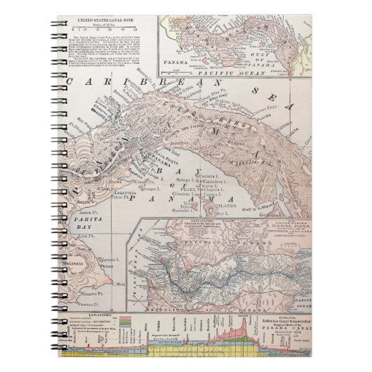 KAART: PANAMA, 1907 NOTITIEBOEK (Voorkant)