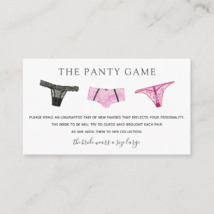 Kaart Panty Game Insert