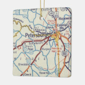  kaart Petersburg VA Keramisch Ornament (Links)