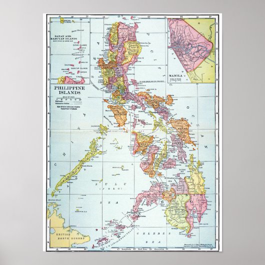 KAART: PHILIPPINES, 1905 POSTER (Voorkant)