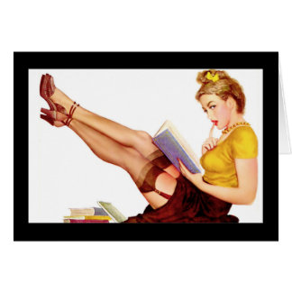 Kaart Pin-up Meisjes Kunst Vintage Retro