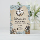 Kaart Pirate Treasure Birthday Party Boy (Staand voorkant)
