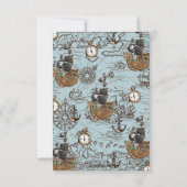 Kaart Pirate Treasure Birthday Party Boy (Achterkant)