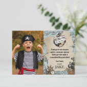  Kaart Pirate Treasure Birthday Party Foto (Staand voorkant)