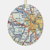  kaart Pittsburgh Keramisch Ornament (Links)