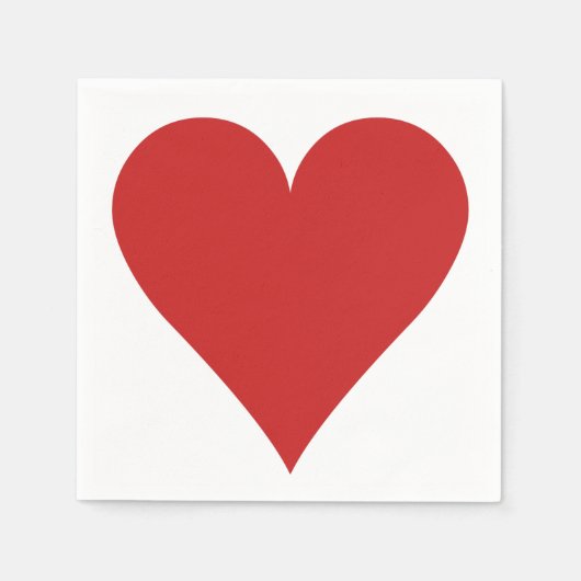 Kaart Player papieren servetten - Hart (Voorkant)