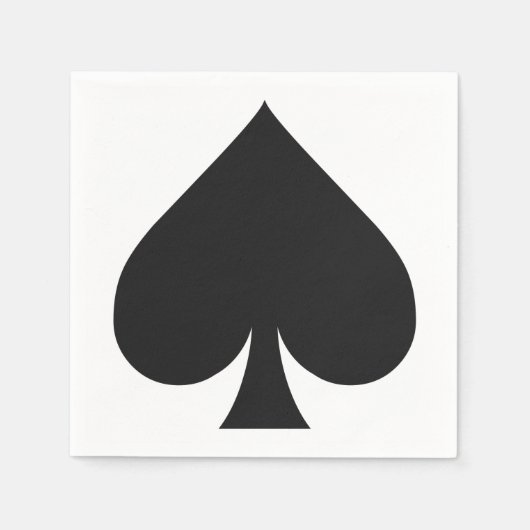 Kaart Player papieren servetten - Spade (Voorkant)