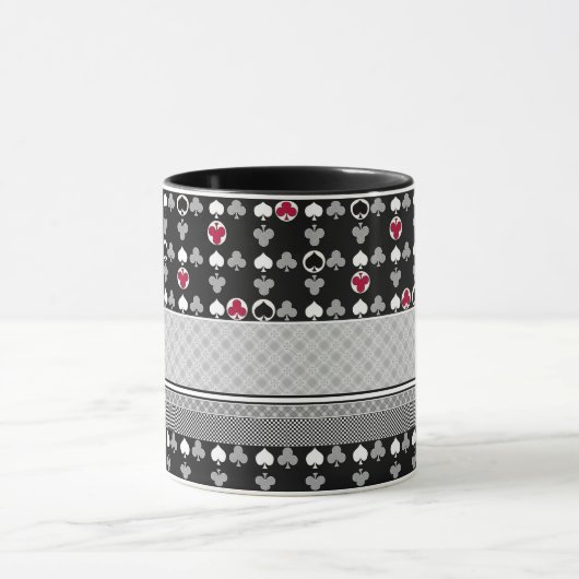 Kaart, poker, tafelkaarten mok (Midden)