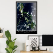 Kaart Poster van de Filipijnen (Thuiskantoor)