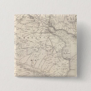 Kaart, provincie Buenos Aires, naburige regio's Vierkante Button 5,1 Cm