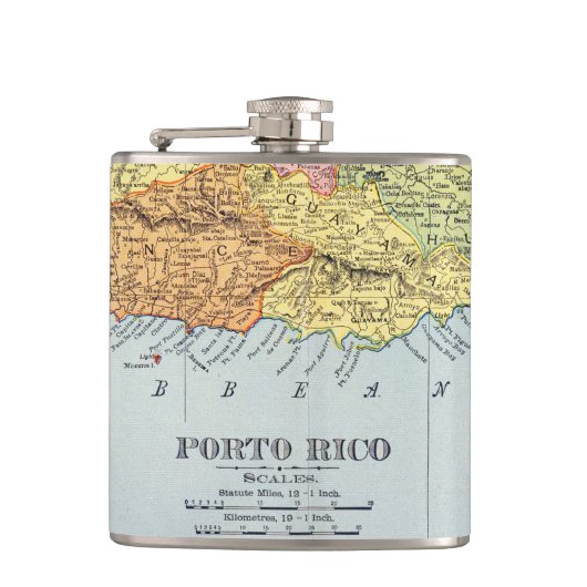 KAART: PUERTO RICO, 1900 HEUPFLES (Voorkant)
