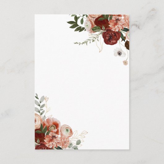 Kaart QR-code RSVP Boho voor bruiloft Website (Achterkant)