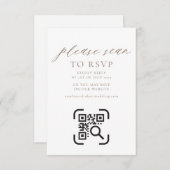 Kaart QR-code RSVP Boho voor bruiloft Website (Voorkant / Achterkant)