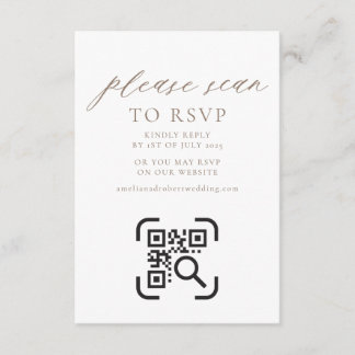 Kaart QR-code RSVP Boho voor bruiloft Website