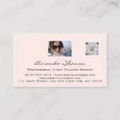 Kaart QrCode van de Planner van de gebeurtenis Log Visitekaartje (Achterkant)