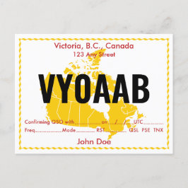 Kaart QSL Kaart Retro Canada