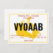 Kaart QSL Kaart Retro Canada (Voorkant / Achterkant)